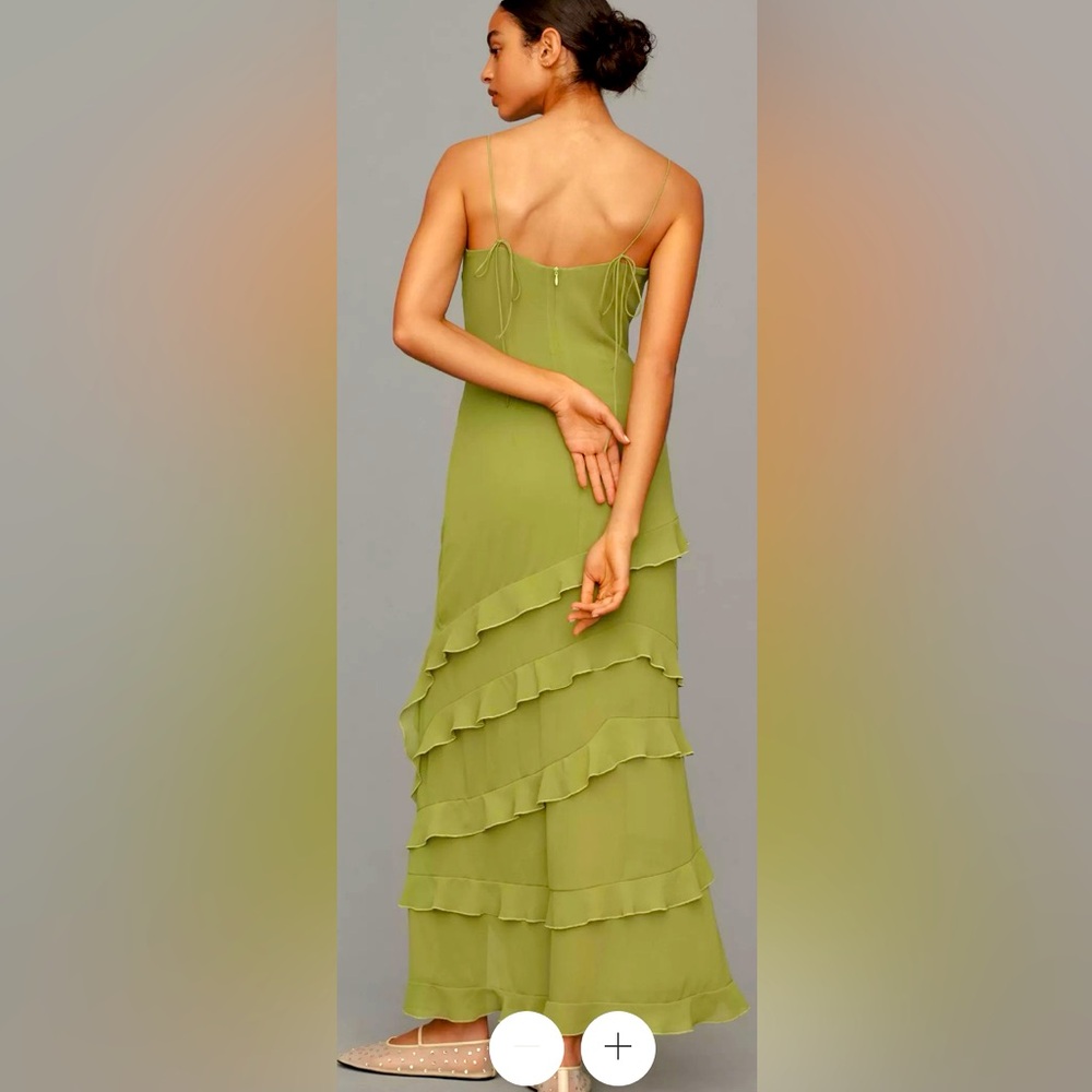 Anthropologie Bardot Cantara Ruffled Midi Dress